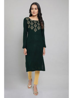 Aurelia - Green Winter Kurta