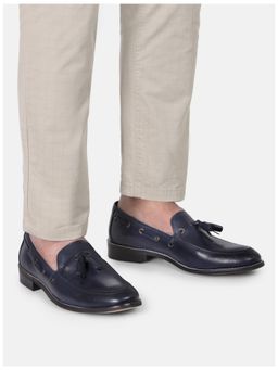 HATS OFF ACCESSORIES - Navy Blue Solid-plain Loafers For Men