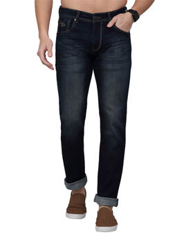 Cantabil - Men Blue Solid Stretchable Jeans
