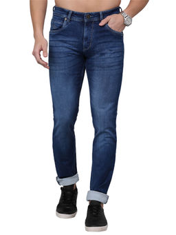 Cantabil - Men Blue Solid Stretchable Jeans
