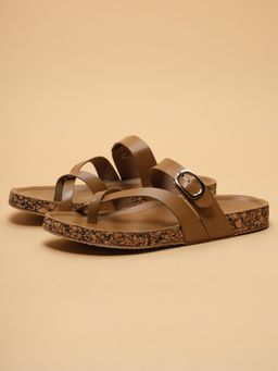 ERIDANI - Maeve Beige Slip On Sandals