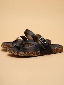 ERIDANI - Maeve Black Slip On Sandals