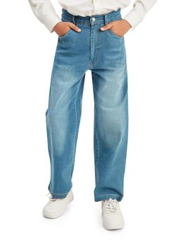 Olele - Light Blue Boys Cotton Denim Regular Fit Jeans