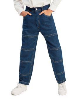 Olele - Dark Blue Boys Cotton Denim Double Stitch Jeans