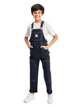 Olele - Dark Blue Boys Cotton Carpenter Denim Dungaree