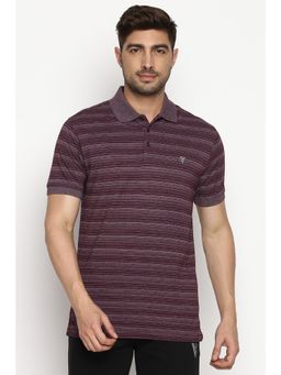 Van Heusen Innerwear - Athleisure Men Ultra Soft & Short Sleeve Polo T-Shirt - Crushed Berry