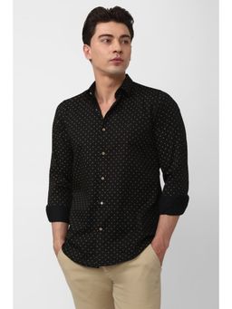 Peter England - Men Black Slim Fit Casual Shirt