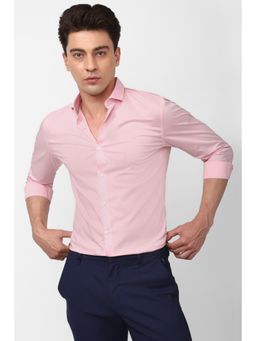 Peter England - Men Pink Super Slim Fit Formal Shirt