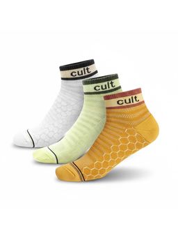 CULT - Ankle Length Women Socks Honey Comb Pattern (Pack of 3)