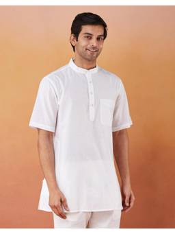 Fabindia - White Cotton Short Kurta