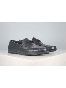 ATESBER - Black Textured Formal Shoes