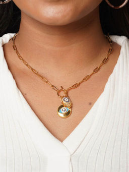 ATTRANGI - Evil Eye Hamsa Western Necklace