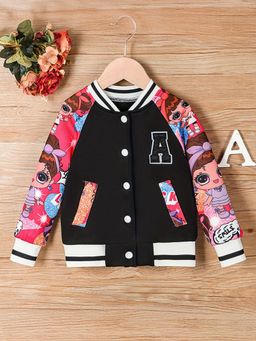 Hopscotch - Black Applique Full Sleeve Jacket