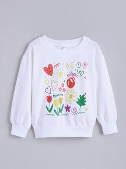 Hopscotch - White Text Full Sleeve Sweatshirt