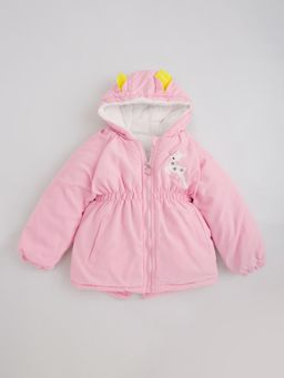 Hopscotch - Pink Deer Applique Long Coat