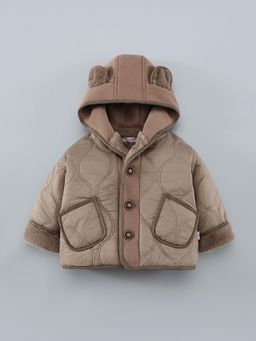 Hopscotch - Brown Textured Ear Applique Jacket