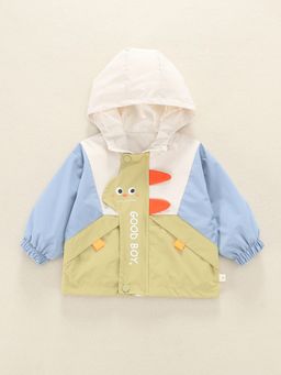 Hopscotch - Multi-Color Colorblock Hooded Bomber Jacket