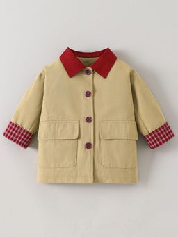 Hopscotch - Beige Gingham Long Coat