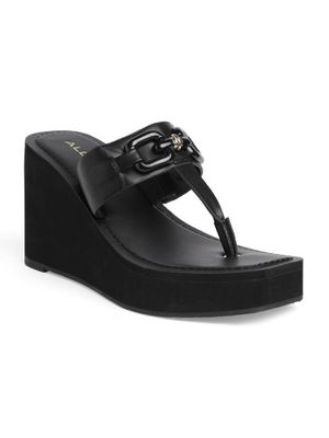 aldo black wedges