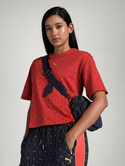 Puma - Red Premium Ess Aop Women's T-shirt