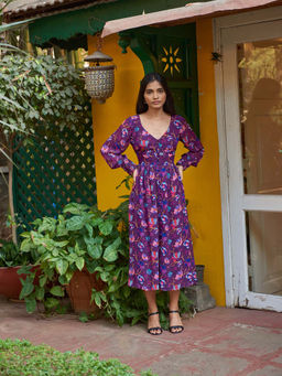 Veranno Studio - Purple Midi Dress