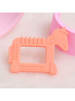 R for Rabbit - Tiny Bites Safari Teether - Orange (3-12 Months)