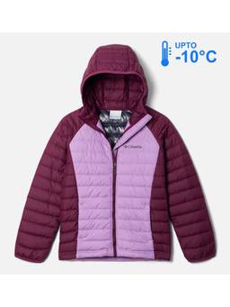 Columbia - Kids Girls Purple Omni-Heat Reflective Powder Lite Down Jacket upto -10°c