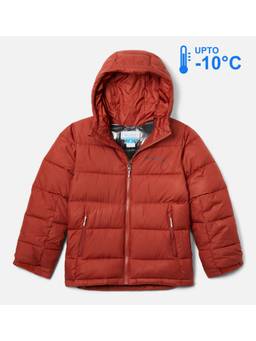 Columbia - Kids Unisex Red Omni-Heat Reflective Pike Lake Down Jacket upto -10°c