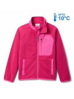 Columbia - Kids Unisex Pink Fast Trek V Fleece Jacket for upto 10°c