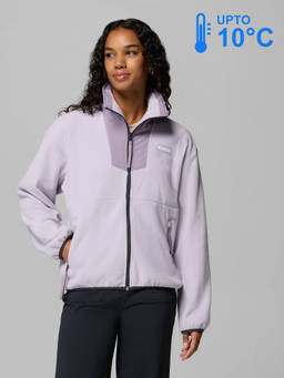 Columbia - Women Purple Sequoia Grove Lifestyle Fleece Jacket for upto 10°c