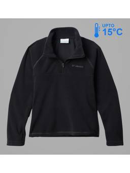 Columbia - Kids Boys Black Glacial Half Zip Fleece Pullover for upto 15°c