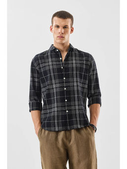Snitch - Black Checks Full Sleeves Regular Casual Shirt For Men