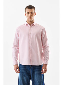 Snitch - Pink Micro Check Full Sleeves Regular Casual Shirt For Men