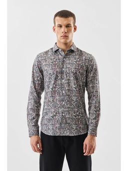 Snitch - Multi-Color Floral Full Sleeves Slim Casual Shirt For Men