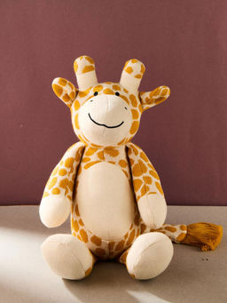 Fabindia - Yellow Cotton Knitted Giraffe Toy