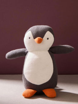 Fabindia - Grey Cotton Knitted Penguin Toy