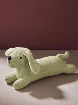 Fabindia - Green Cotton Knitted Puppy Toy