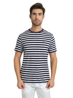 AM SWAN - Mens Stripes Black-astral Aura T-shirt