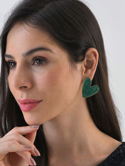 Sohi - Green Contemporary Studs Earrings