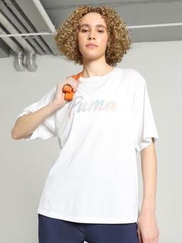 Puma - ANIMAL REMIX BOYFRIEND Women's White T-Shirt