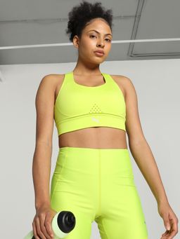Puma - PWRbreathe RUN Womens Green Sports Bras