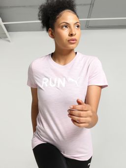 Puma - GRAPHIC RUN Womens Purple T-Shirt