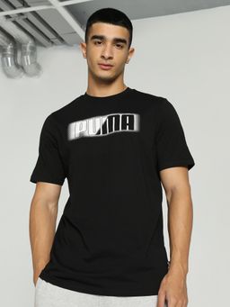 Puma - GRAPHICS Wording Mens Black T-Shirt