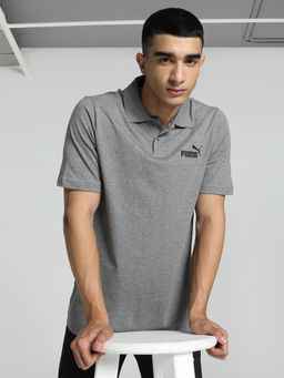 Puma - Essentials Jersey Polo Men's Grey T-Shirt