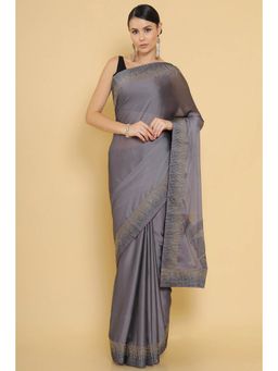 Soch - Grey Georgette Embellished Sequined with Unstitched