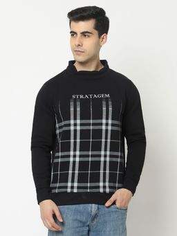 CRIMSOUNE CLUB - Men Black Sweatshirt In Checks
