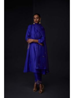 BRIH - Persian Blue Embroidered Dupatta