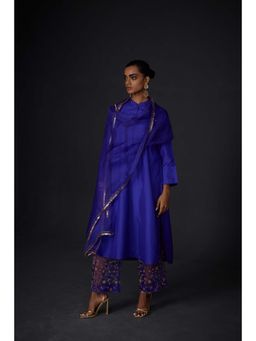 BRIH - Persian Blue Embroidered Dupatta