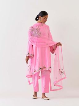 BRIH - Pink Embroidered Dupatta
