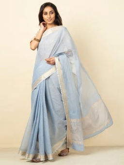 Fabindia - Cotton Woven Checks Sari